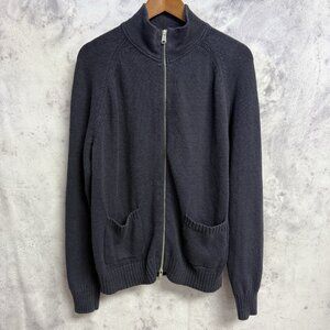 Vintage Gap Cardigan Knit Sweater Mens XL Blue Full Zip